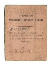 Stanwick WMC Membership Card